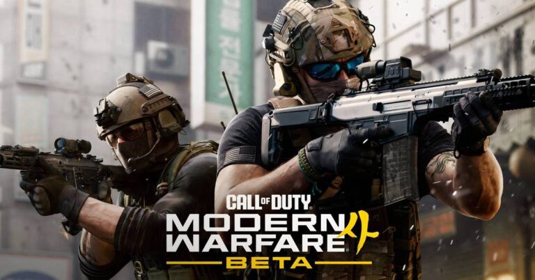 Dos soldados armados con equipo táctico en la imagen promocional de la beta de Call of Duty: Modern Warfare 4.