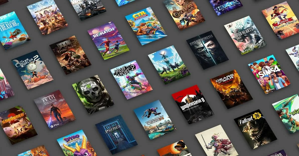 Muestras de portadas de diversos videojuegos disponibles en Xbox Game Pass.
